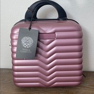 Vince Camuto Mauve Hard Shell Train Case Travel Bag